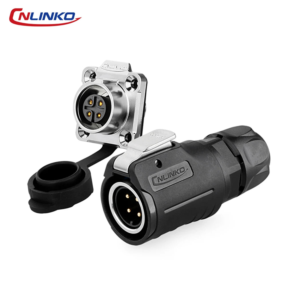 CNLINKO M16 Waterproof Electrical Connector 2/3/4/5/7/8/9 Pin Soldering Wire Aviation Connectors Panel Mounting Plastic+Metal