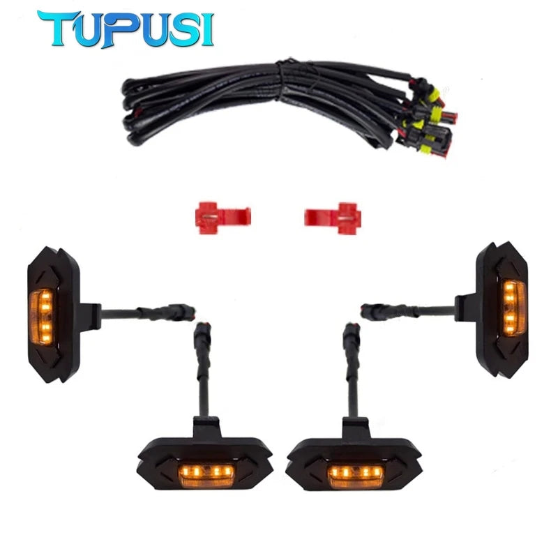 Amber White for Ford Ranger Wildtrack T9 2023 2024 2025 Car Front Grille LED Light Modified Vehicle for Ford