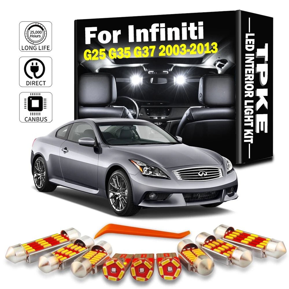 LED Interior Reading Light Kit For Infiniti G25 G35 G37 G37S