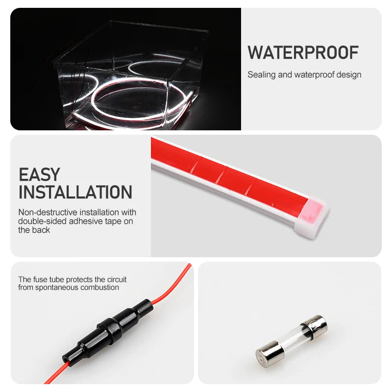 Super Bright Led Car Hood Daytime Running Light Strip Scan L