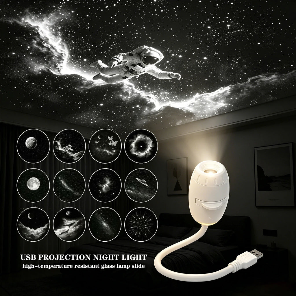 Romantic LED Starry Sky Night Light USB Powered Saturn Galax