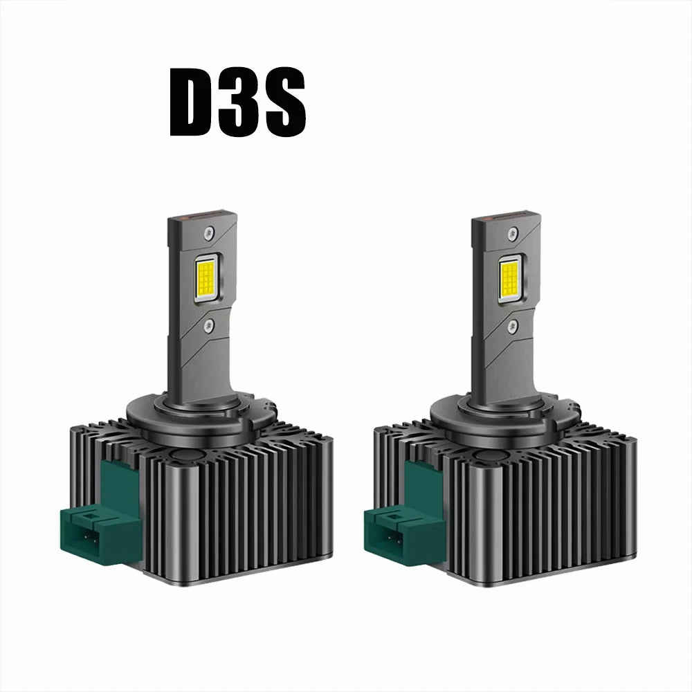 2PCS D1S D3S LED 300W Car Headlights Bulbs D2S D4S D5S D8S Turbo Fan Cooling 30000LM 1 1Replace Xenon Universal Lights Plug&Play