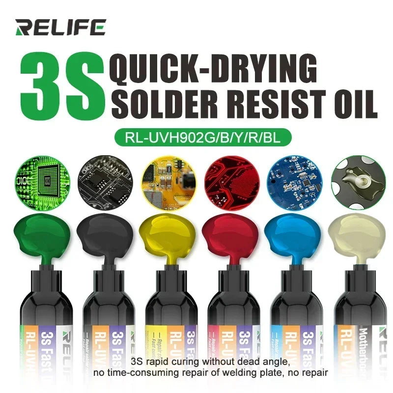 RELIFE RL-UVH902 UV Transparent Curing Solder Mask for Mobil