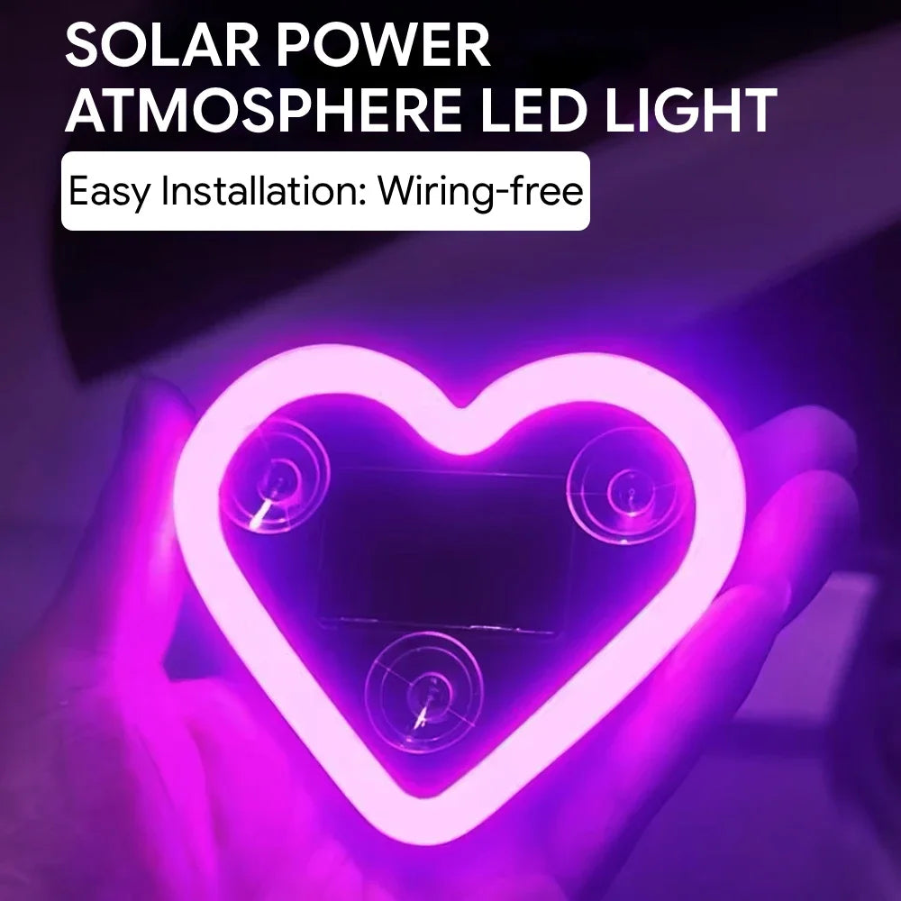 Heart Shape LED Light Solar-Powered Accent Ambient USB Charg