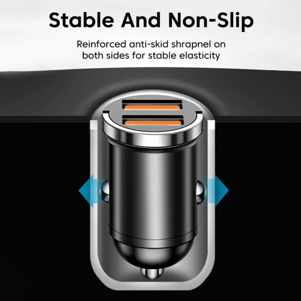 Car 66/100/200W Dual Port Mini USB Charger Ultra Fast Chargi