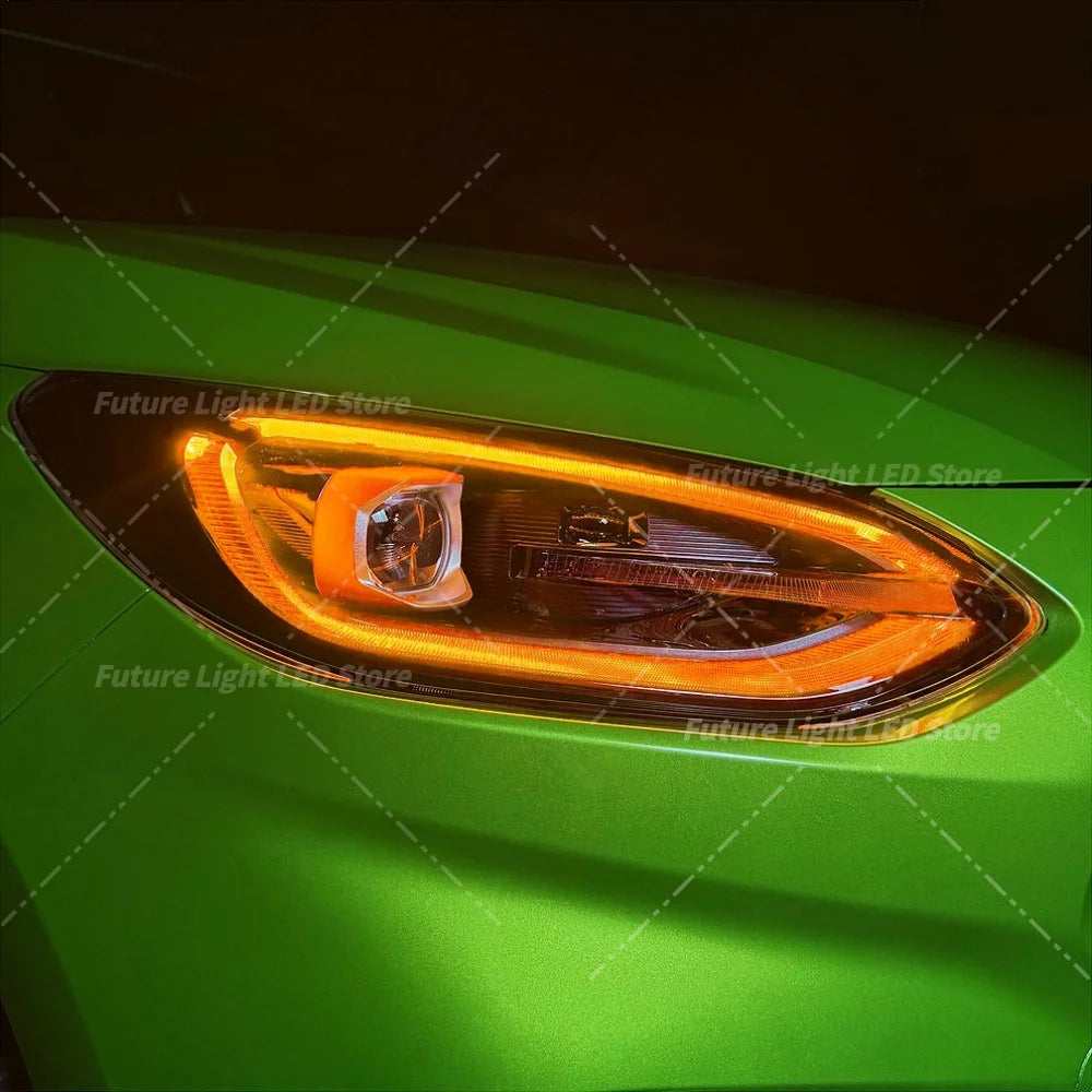 DRL LED Boards Blue Red Angel Eyes For Ford Fiesta MK8.5 ST Focus 2022-2024 Headlight Daytime Running Light