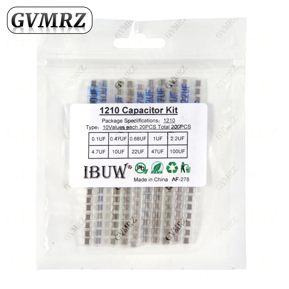 0603 0402 0805 1206 SMD Ceramic Capacitor Assorted Kit 1pF -