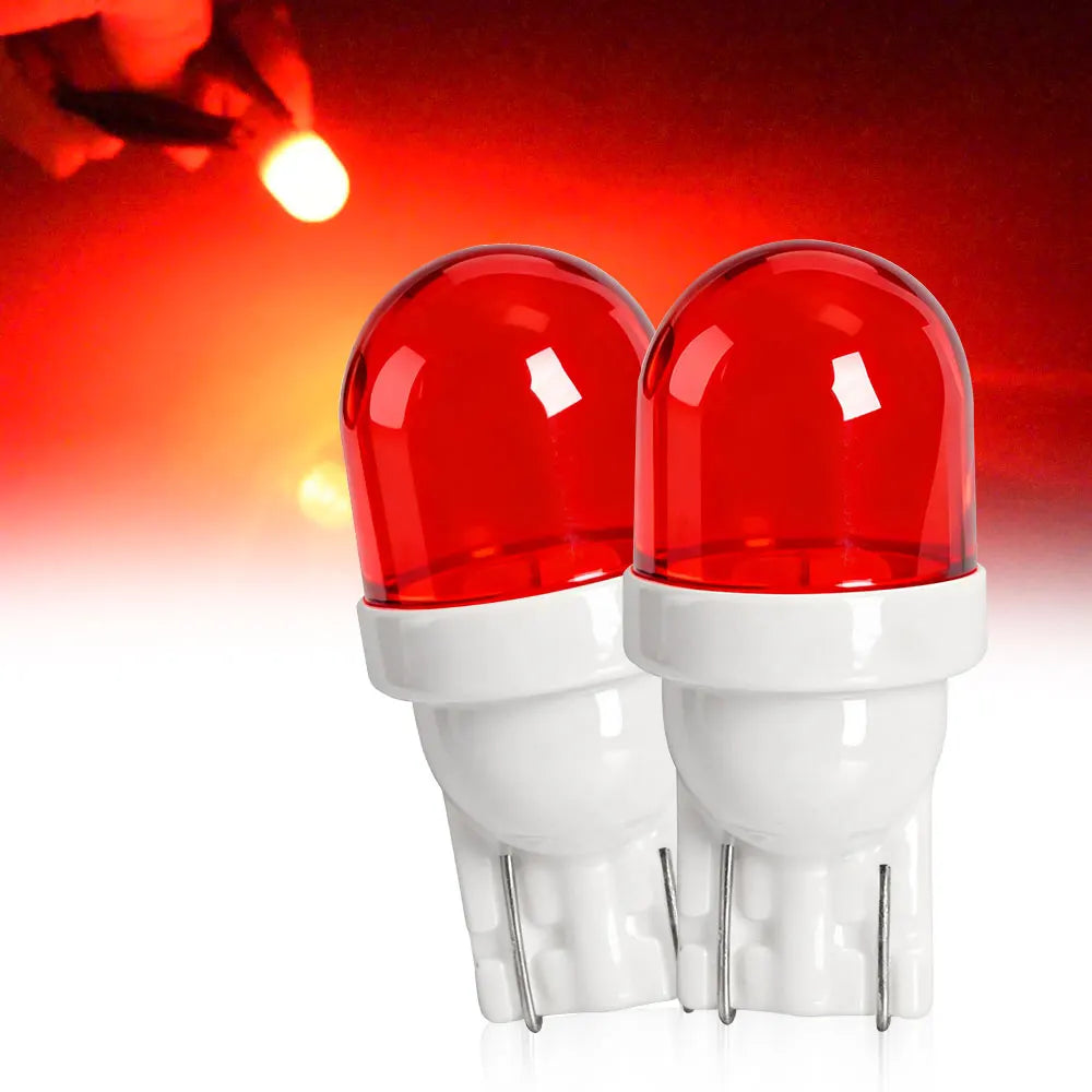 2PCS Ultra Bright T10 W5W 168 5630 LED Turn Reading Signals 12V White/Blue/Yellow/Red/Green For Car Brake Interior Light Bulbs