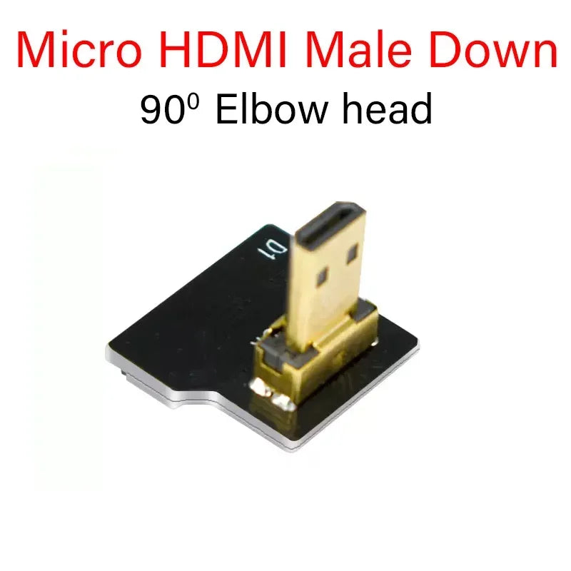 FPV HDMI-Compatible Connector Flexible Flat Cable Raspberry Pi 4 Micro HDMI To HDMI/Mini HDMI Female 90 Degree FFC 20pin