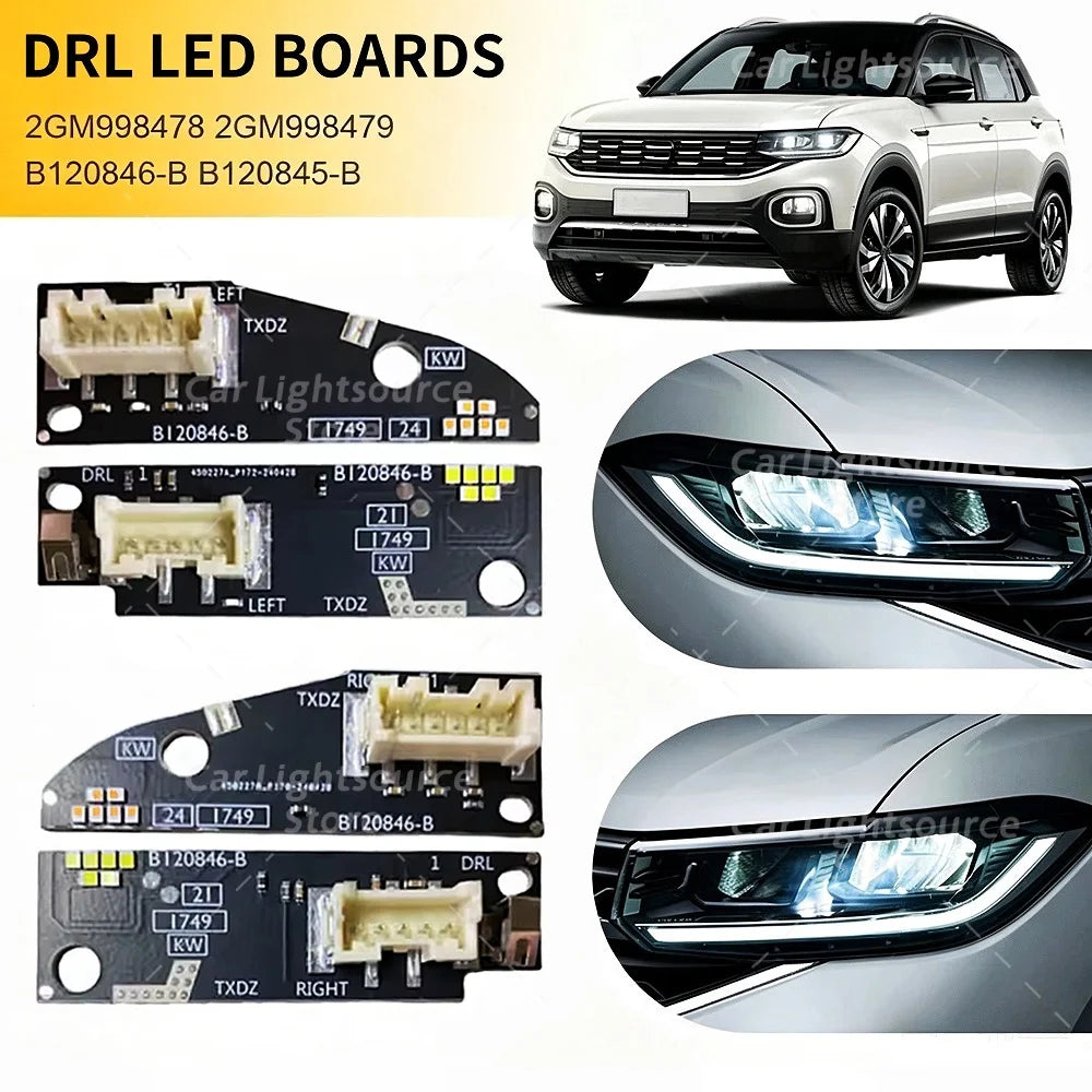 DRL Turn Signal Light Boards For VW T-Cross 2019-2023 LED Headlight drl Module B120845-B B120846-B for VW