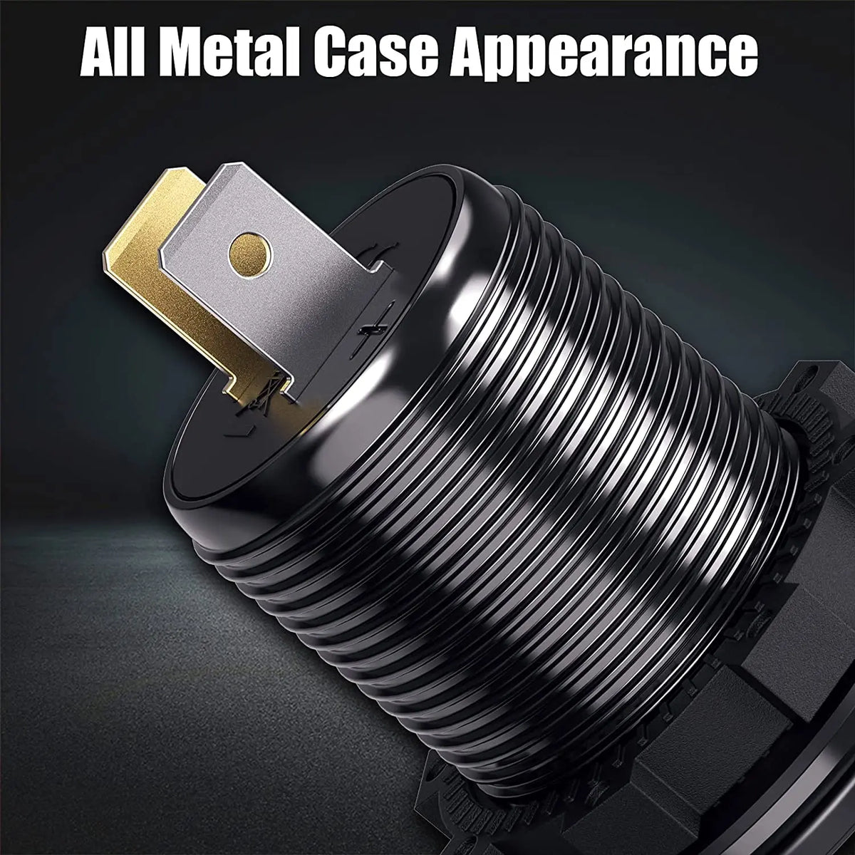 DaierTek Car USB Charger Socket Metal 60W Car Charger 12V 24