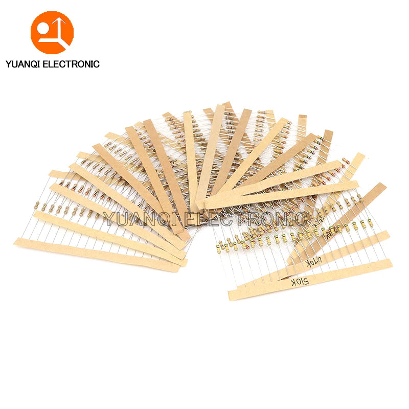 860pcs 1/4W Carbon Film Resistor Kit 5% Resistance Assorted 