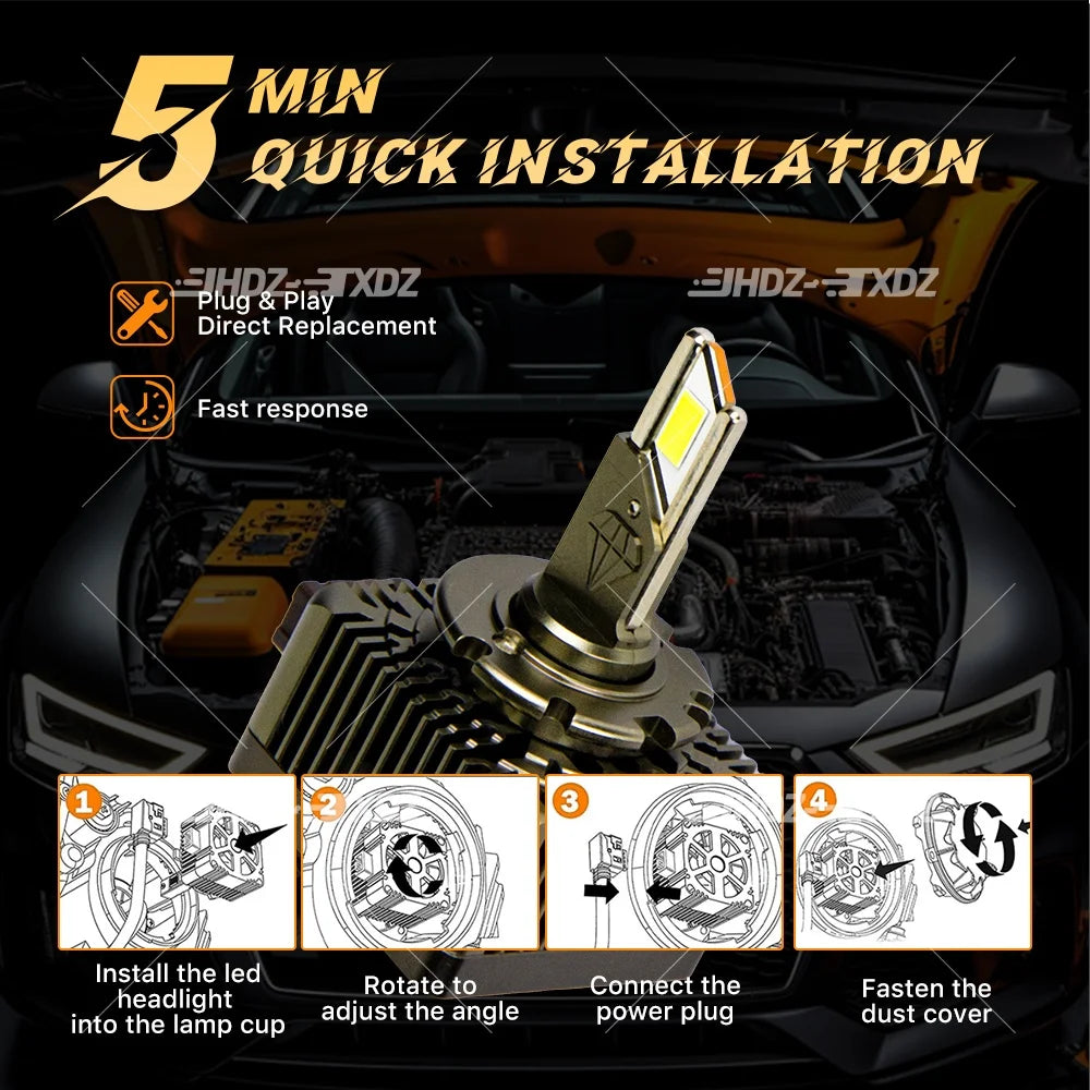 Headlight LED Bulbs Auto LED Lamp High/Low Beam 6000K 110W Car Lights HID Conversion Kit for Audi D5R D5S A6