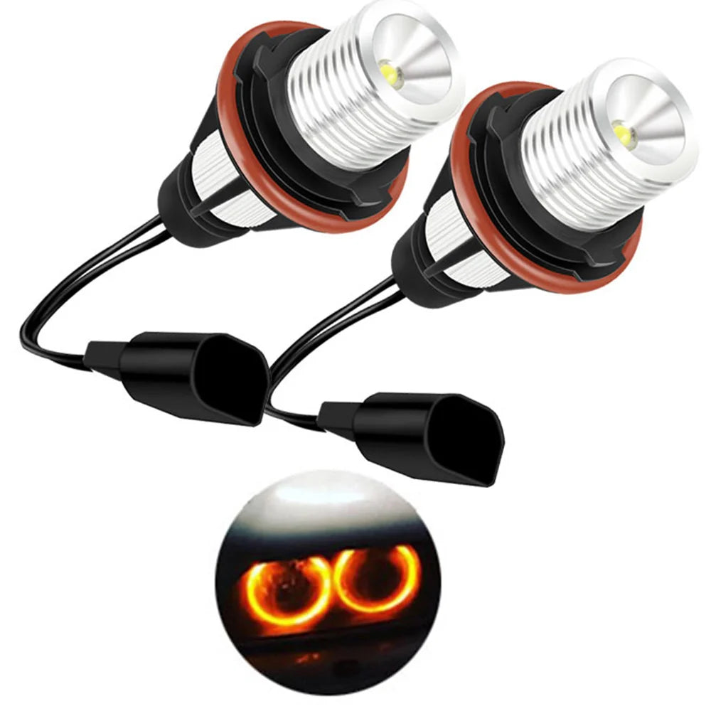 For BMW E39 E53 E60 E31 E63 E64 E65 E66 E83 E87 Bright Headlights 2PCS LED Angel Eyes Marker Lights Bulbs DRL Day Running Lamps