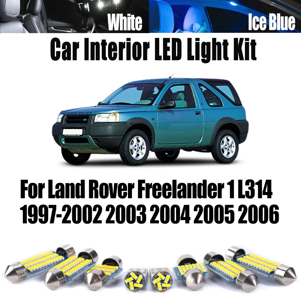 12-Piece LED Interior Light Kit for Land Rover L314 1997-2003 - Canbus Error-Free Interior Bulbs