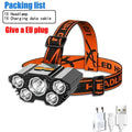 Multifunctional 8 LED Headlamp USB Rechargeable 8 Modes Headlight Lamps Flashlight COB Headlights Waterproof for Camping Fishing