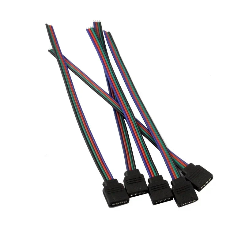5pcs 15CM 4Pin Connector Cable Male Female No Need Soldering
