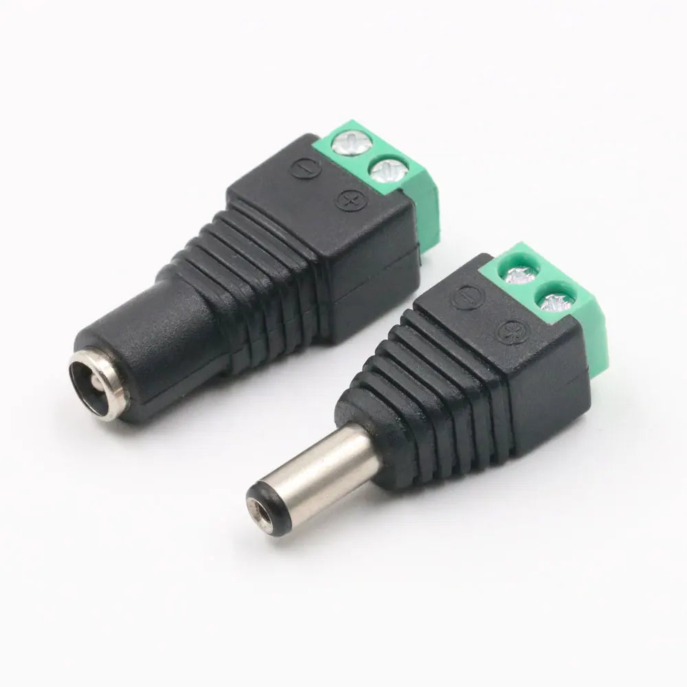 5Pcs/Pairs 12V DC Power Male Connector 5.5mm x 2.1mm 5.5mm x