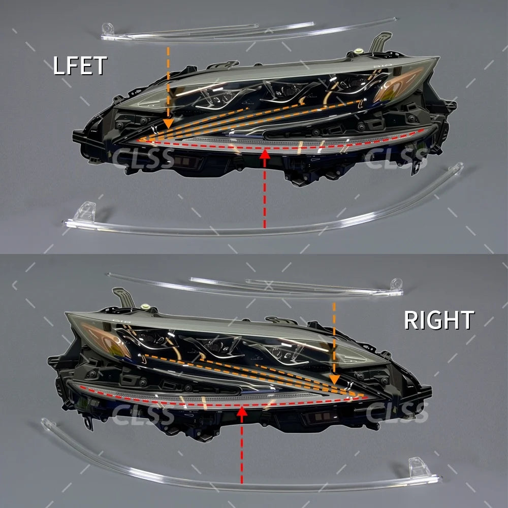 Headlight DRL LED Chips Board Acrylic DRL Light Guide Strip Daytime Running Light Tube Bar for Lexus