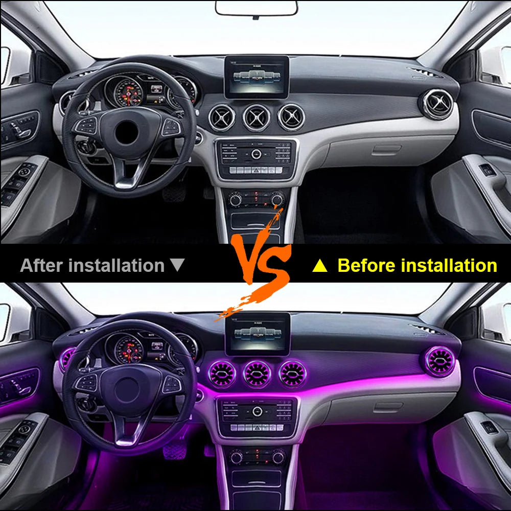 Led 12/64 Colours Ambient Lights For Mercedes-Benz A/CLA W17