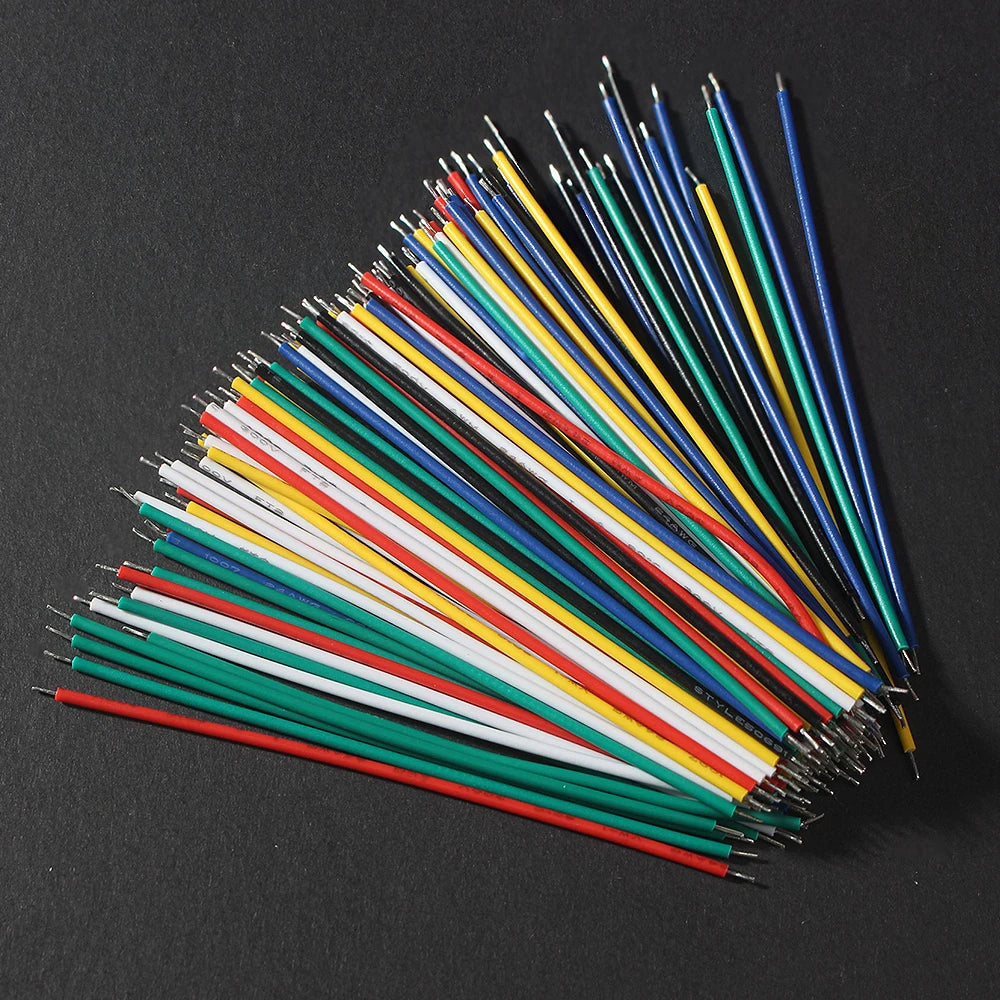120pcs/lot 6 Color Tin-Plated Breadboard PCB Solder Cable 24