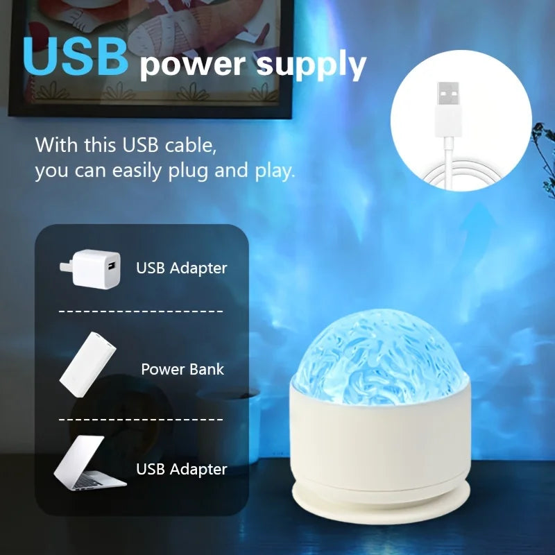 Northern Aurora/Water Ripple Projector Lamp LED Night Light 