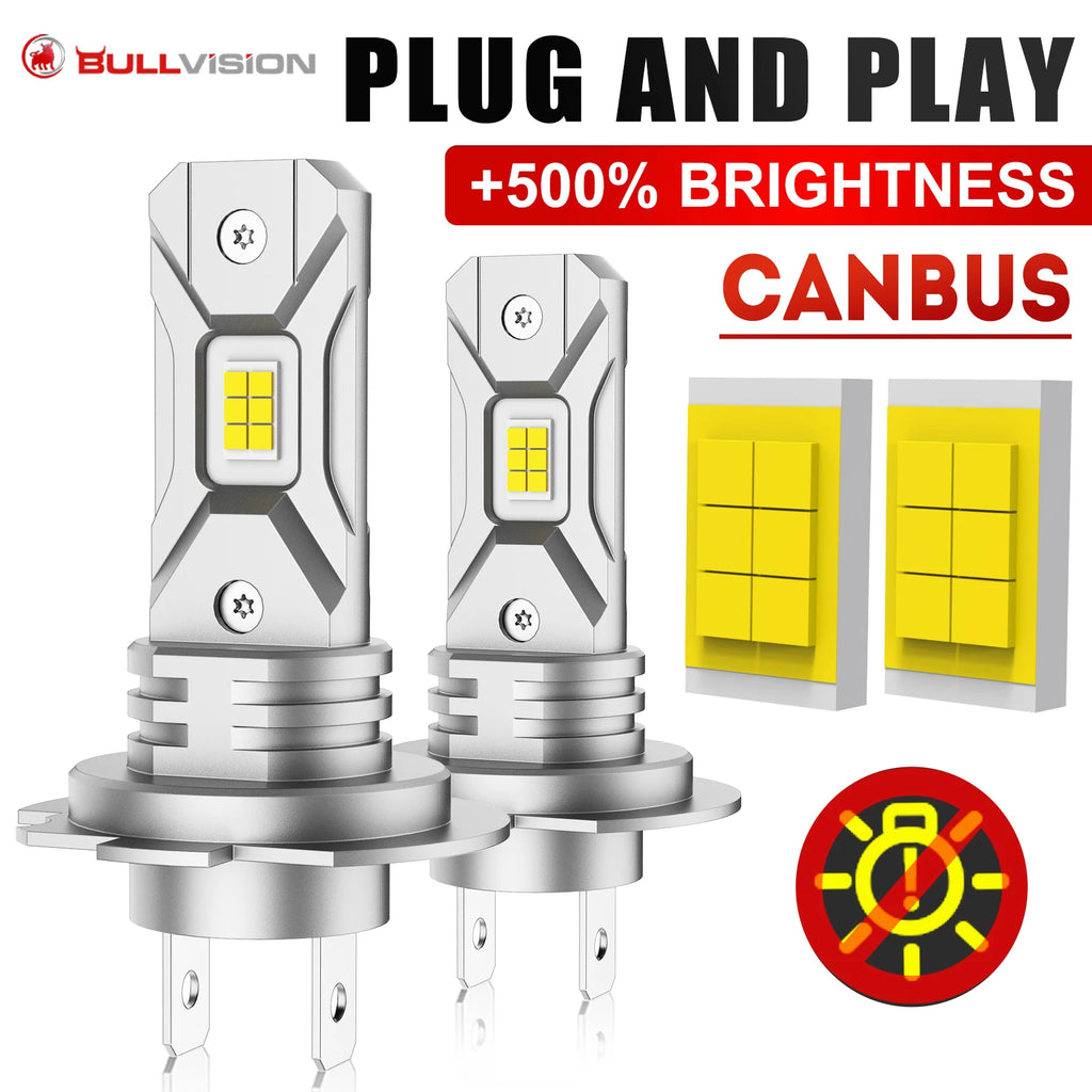 2Pcs Turbo H7 Led Canbus Light 5570 CSP 1 1 Mini Size Car He