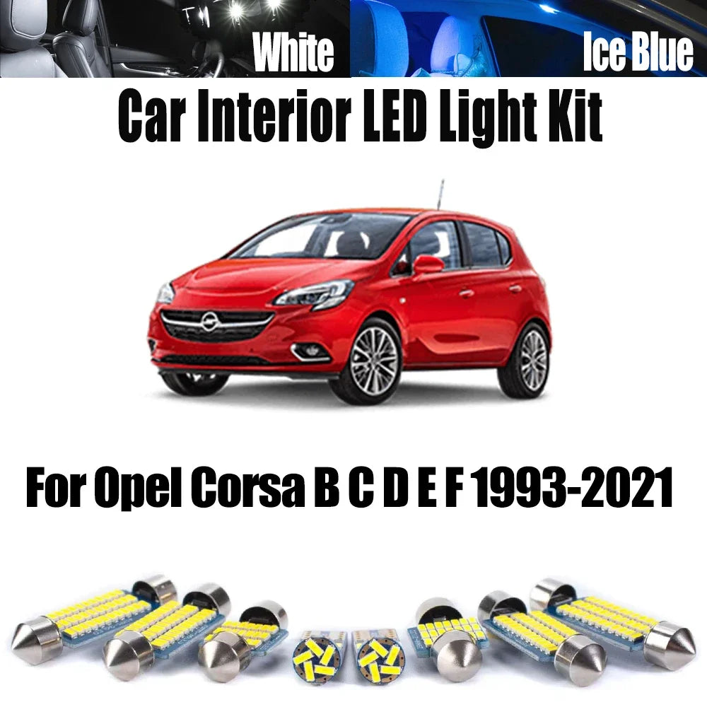 LED Interior Light Kit for Opel 1993-2018 - Canbus Error-Free Interior Bulbs