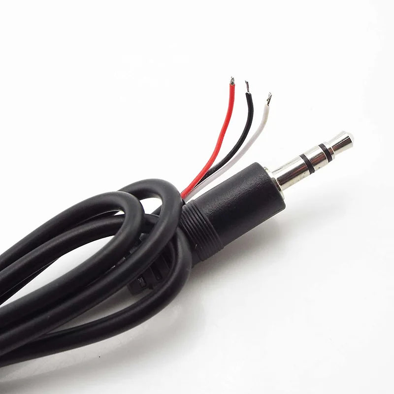 New 3.5mm 3 Pin 4 Pin Core Male Female Aux Connector 0.3M 1M