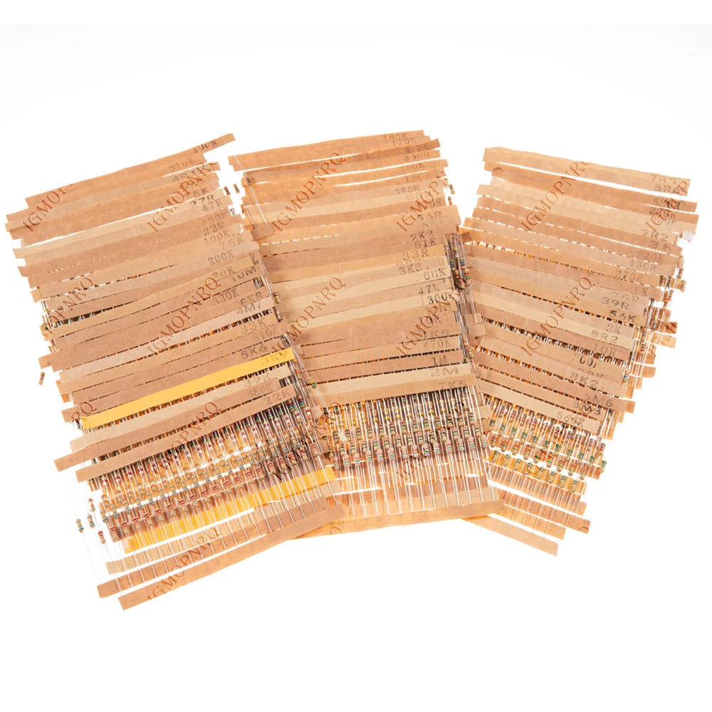 1500PCS 1/4W Carbon Film Resistors Assorted kit 75Values (1 