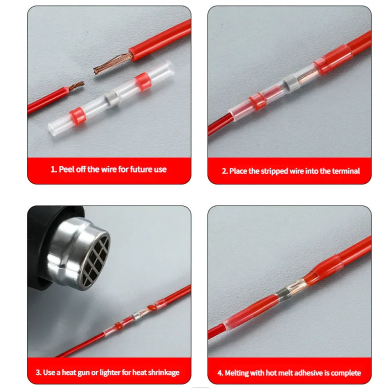 Waterproof Heat Shrink Solder Terminals 1 Box - Insulated El