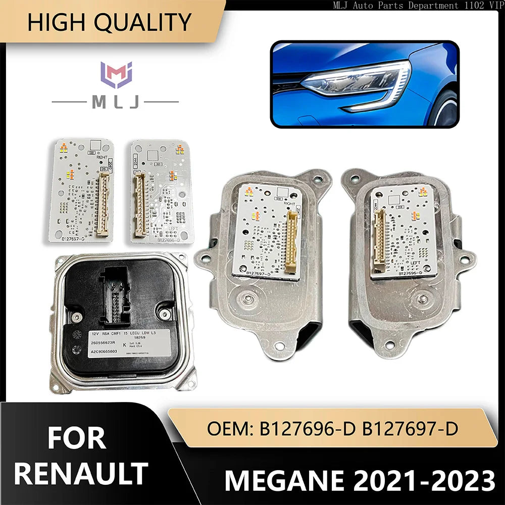 LED Headlight DRL Chip Control Unit DRL White Module OE B127696-D B127697-D for Renault 2021-2023