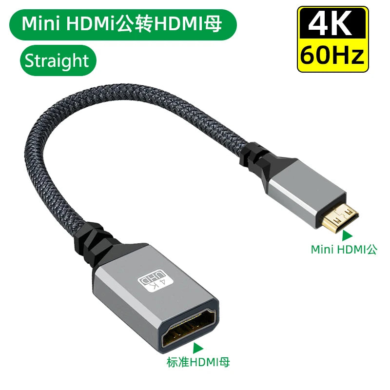 4K60Hz HDMI Male To Female Extension Cable Micro/Mini HDMI-C
