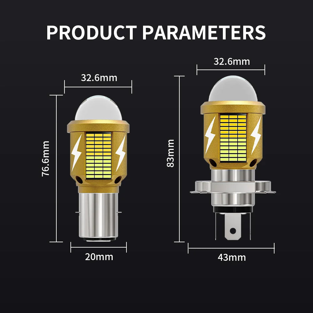 Oprah 1pcs LED H4 H6 BA20D Motorcycle Headlight Bulbs Canbus