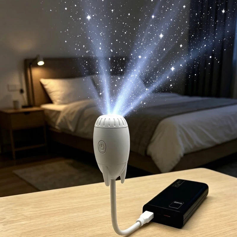 2 in 1 Mini Galaxy Star Projector USB Night Light Starry Sky