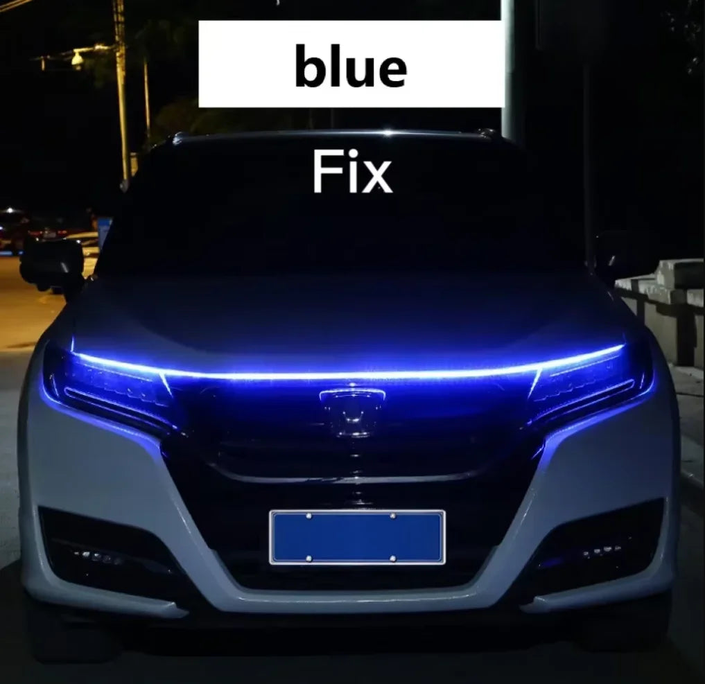 LED Daytime Running Light Starting Car Hood Door Decorative Lights DRL Auto Engine Hood Guide Decorative Ambient Lamp 12V