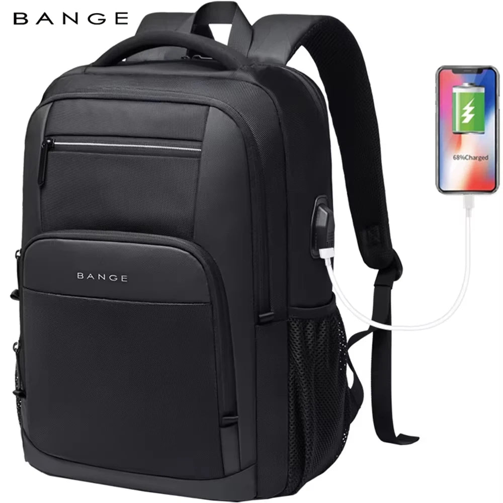 BANGE Lightweight 15.6 inch Laptop Backpack Waterproof USB C