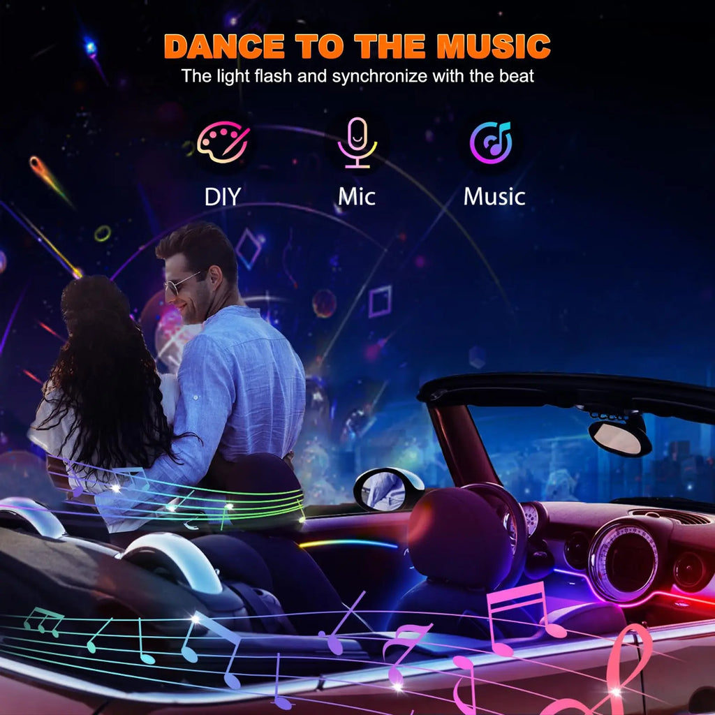 Universal Symphony Car Ambient Lights LED Interior RGB Strea