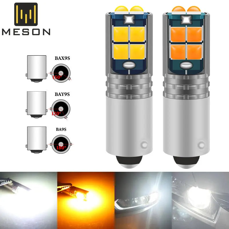 2PCS BAY9S H21W T4W H6W BA9S BAX9S LED Bulbs 3030 10SMD Car 