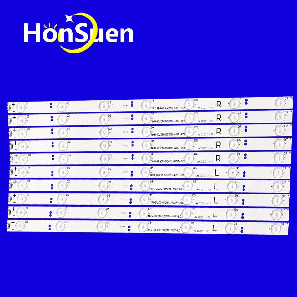 LED Backlight Strip for Kit 10pcs LED Backlight Strip For MAKENA 50 DE500M1NNAF-YA3 DE500M1NNAF Polaroid