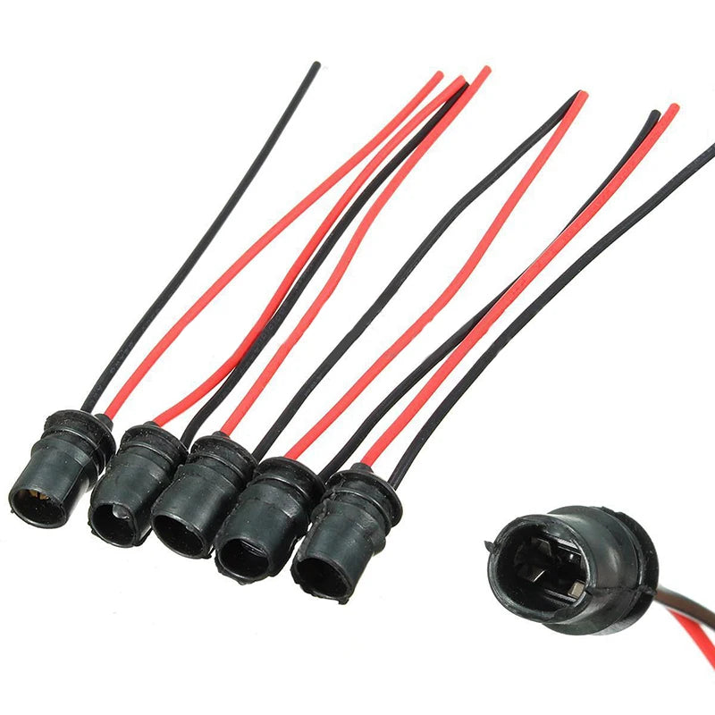10Pcs T10 W5W Car Wedge Light Bulb Socket Connector Holder E