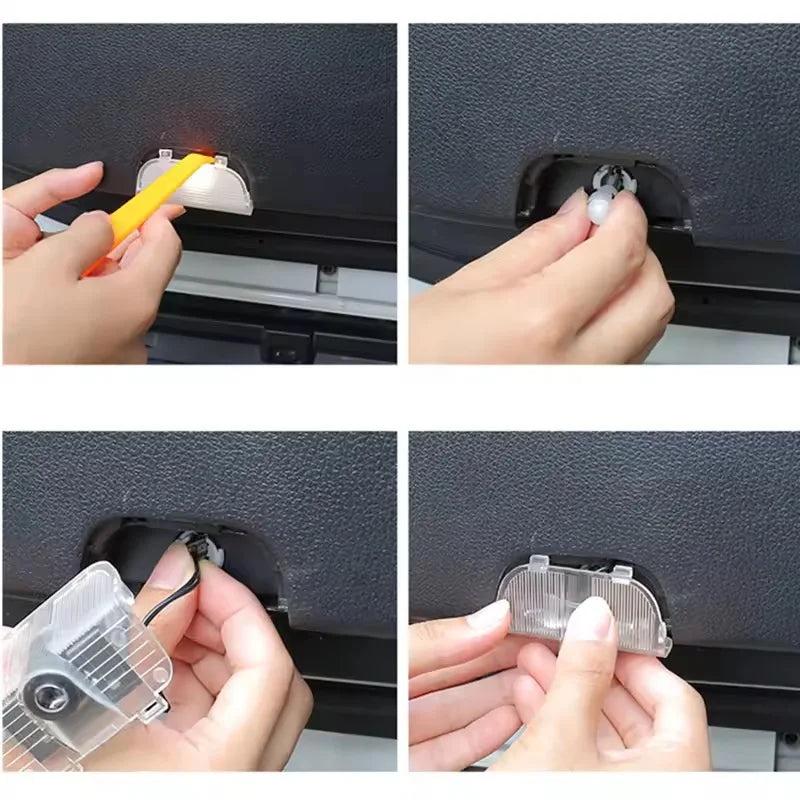 2PCS LED Car Interior Door Logo Projector Welcome Ghost Shad