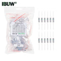 1/2W 1W 2W 3W Resistance 5% Carbon Film Resistor Assortment Kit Set 30Kinds Each 5/10PCS 1R 750R 1K 820K Ohm