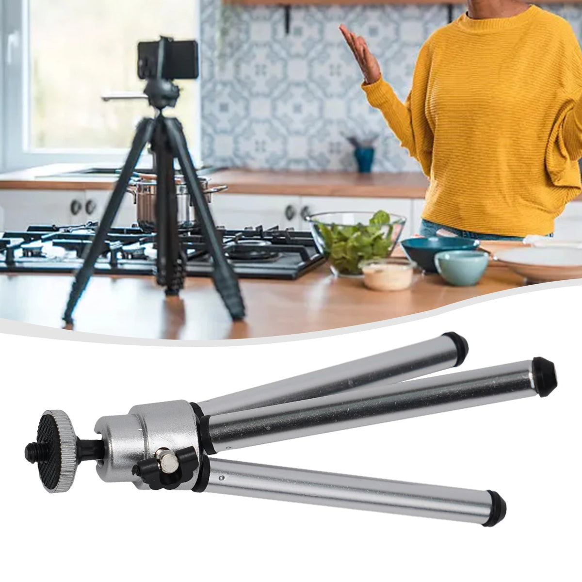 Mini Tripod Stand Portable Flexible Desktop Tripod For Proje