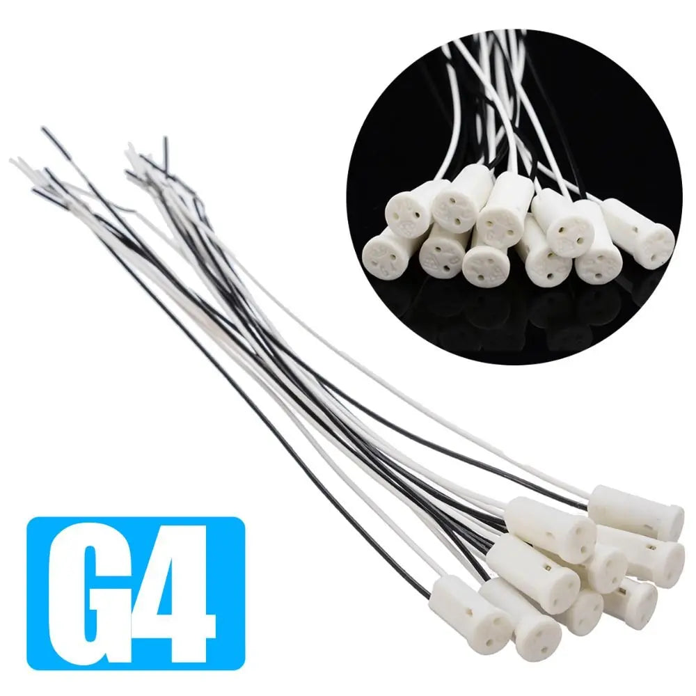 10pcs High Quality Socket Holder Connector G4 Ceramic Head L
