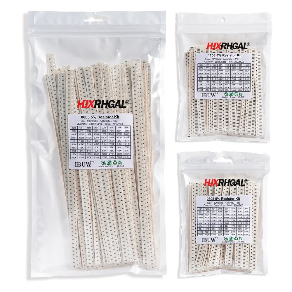 0402 0805 0603 1206 2512 1210 SMD Resistor Kit Assorted Kit 