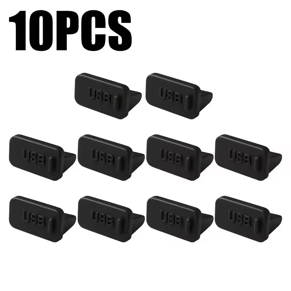 60/40/20/10PCS USB A Dust Plugs for Laptop Notebook PC USB Charging Ports Protectors Silicone Dustproof Caps Dustplug Cover
