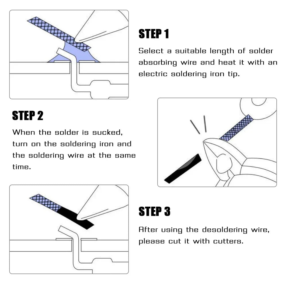 1.5-3.5mm Desoldering Mesh Braid Tape Copper Welding Point S