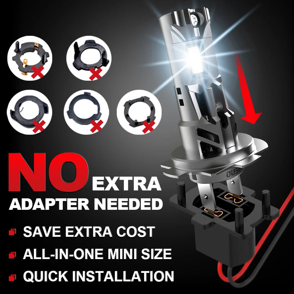 OUSHI Set of 2 H7 LED Headlights for Cars High Power Excepti