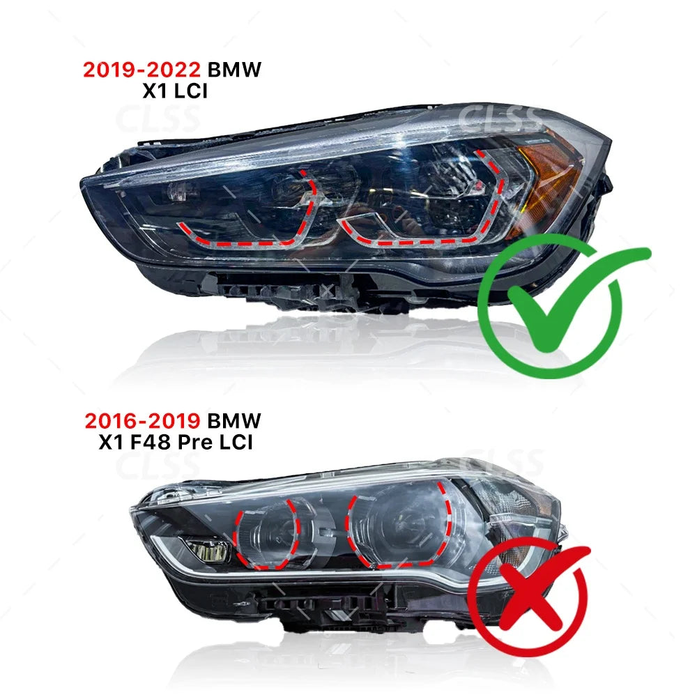 DRL LED Boards For BMW X1 F48 F49 LCI 2019-2023 ICON Headlight Daytime Running Light Turn Signal Module
